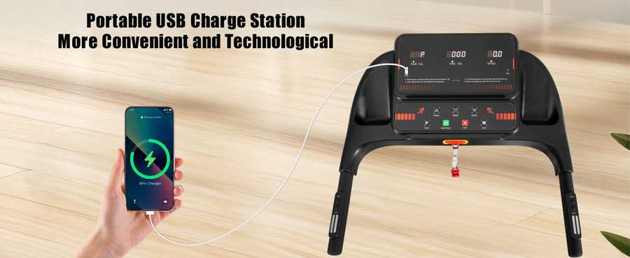 Portable USB Charge Station for Treadmill with Phone Charging