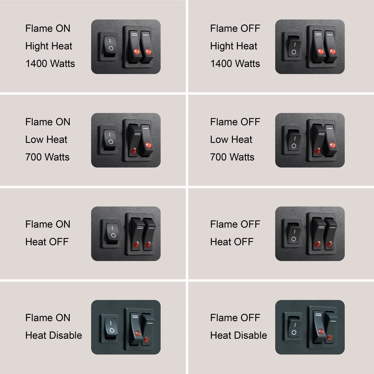 17 inch Freestanding Electric Fireplace Stove heater with 3D Flame effect,Black