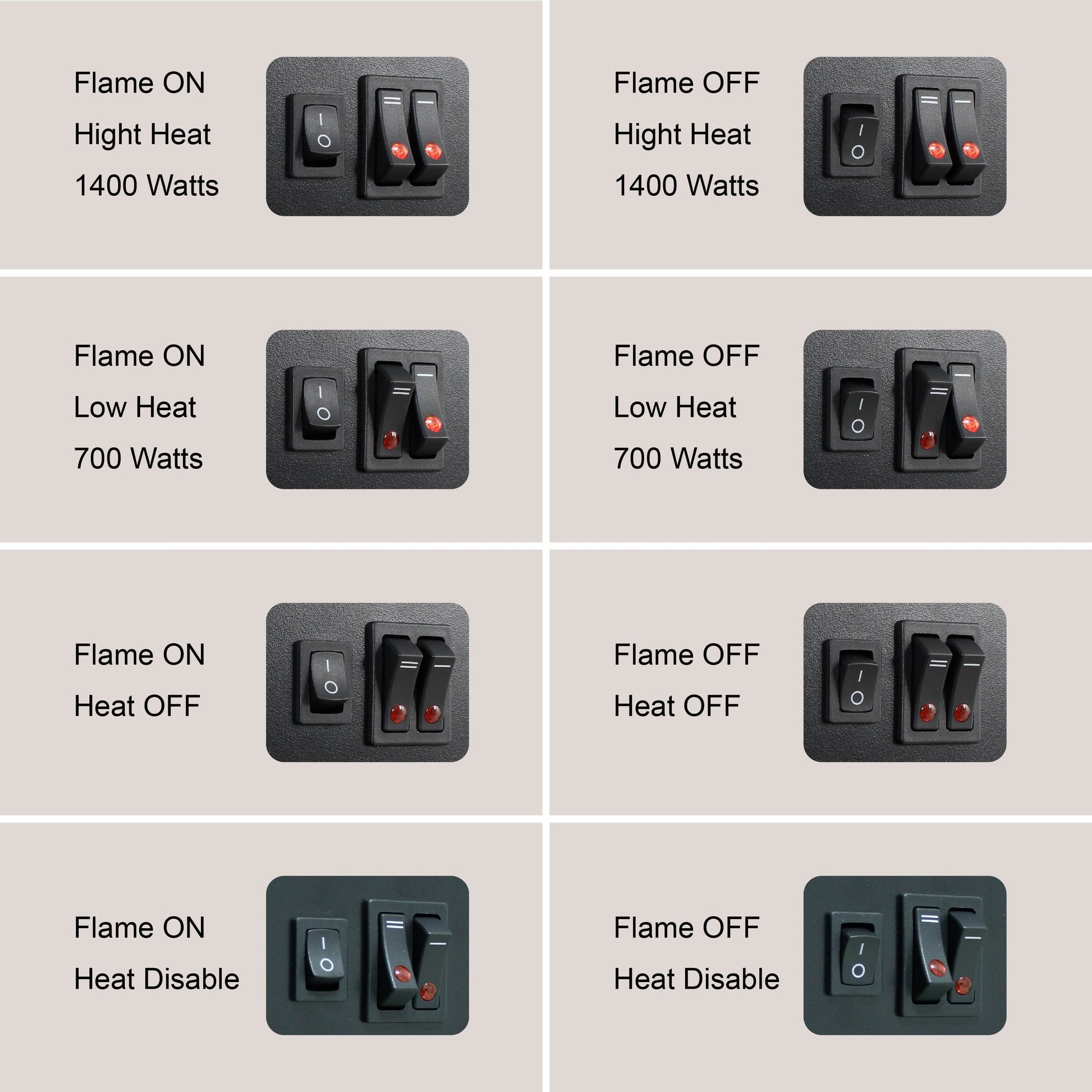 17 inch Freestanding Electric Fireplace Stove heater with 3D Flame effect,Black