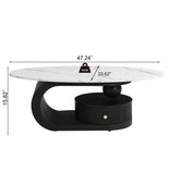 Dimensions of oval coffee table from Nesting Coffee Table Set - 47.24&