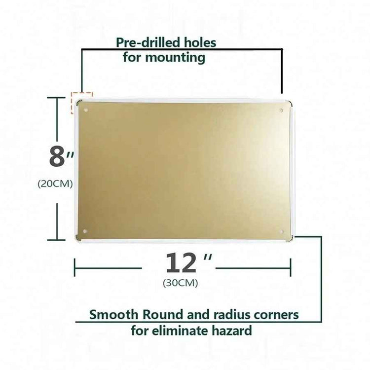 Brass rectangular plate with dimensions and features labeled on a white background