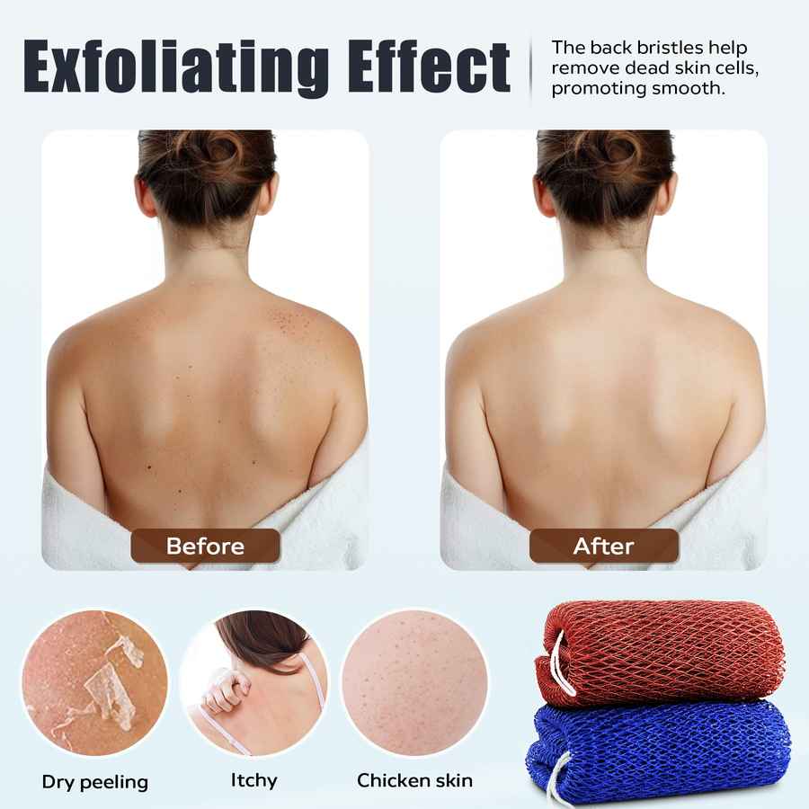 Before and after comparison of a back scrubber&