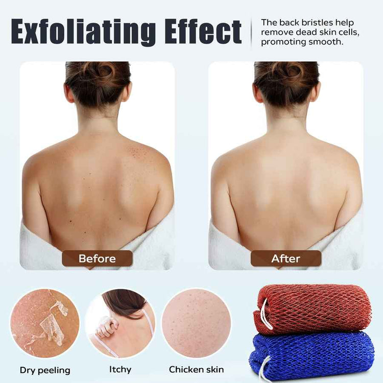 Before and after comparison of a back scrubber&