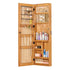 Jewelry armoire with full-length mirror and wooden interior