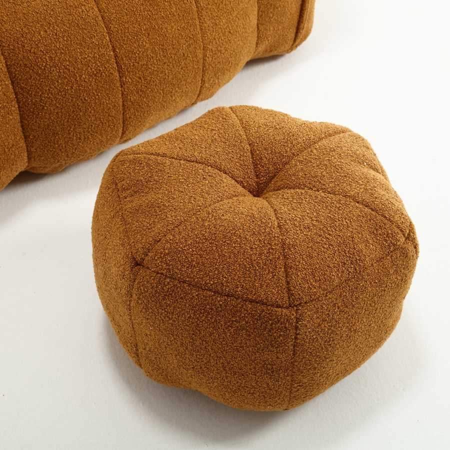 Chenille bean bag ottoman for living room