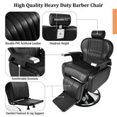 Heavy Duty Reclining Barber Chair,All Purpose Hydraulic Recline Barber
