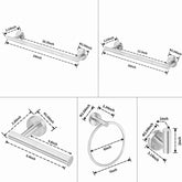 mlnshops 6 Piece Towel Bar Kit Stainless Steel Set