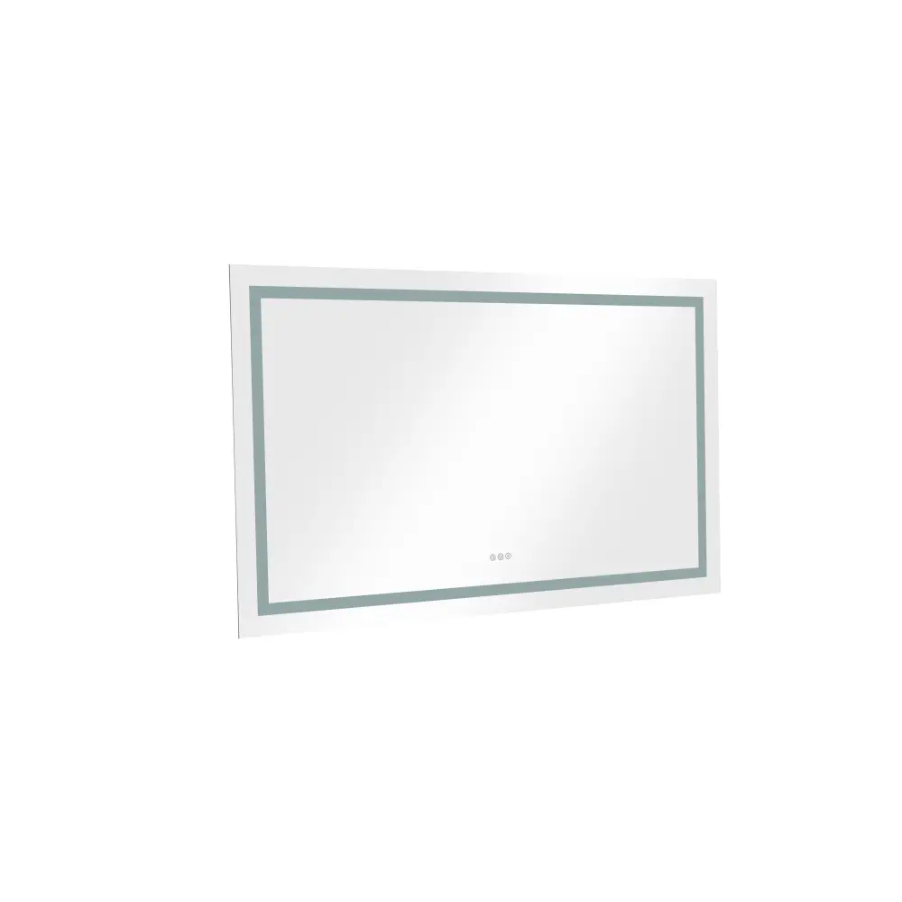 60 in. W x 30 in. H Frameless LED Single Bathroom Vanity Mirror in Polished Crystal Bathroom Vanity LED Mirror with 3 Color Lights Mirror MLNshops]