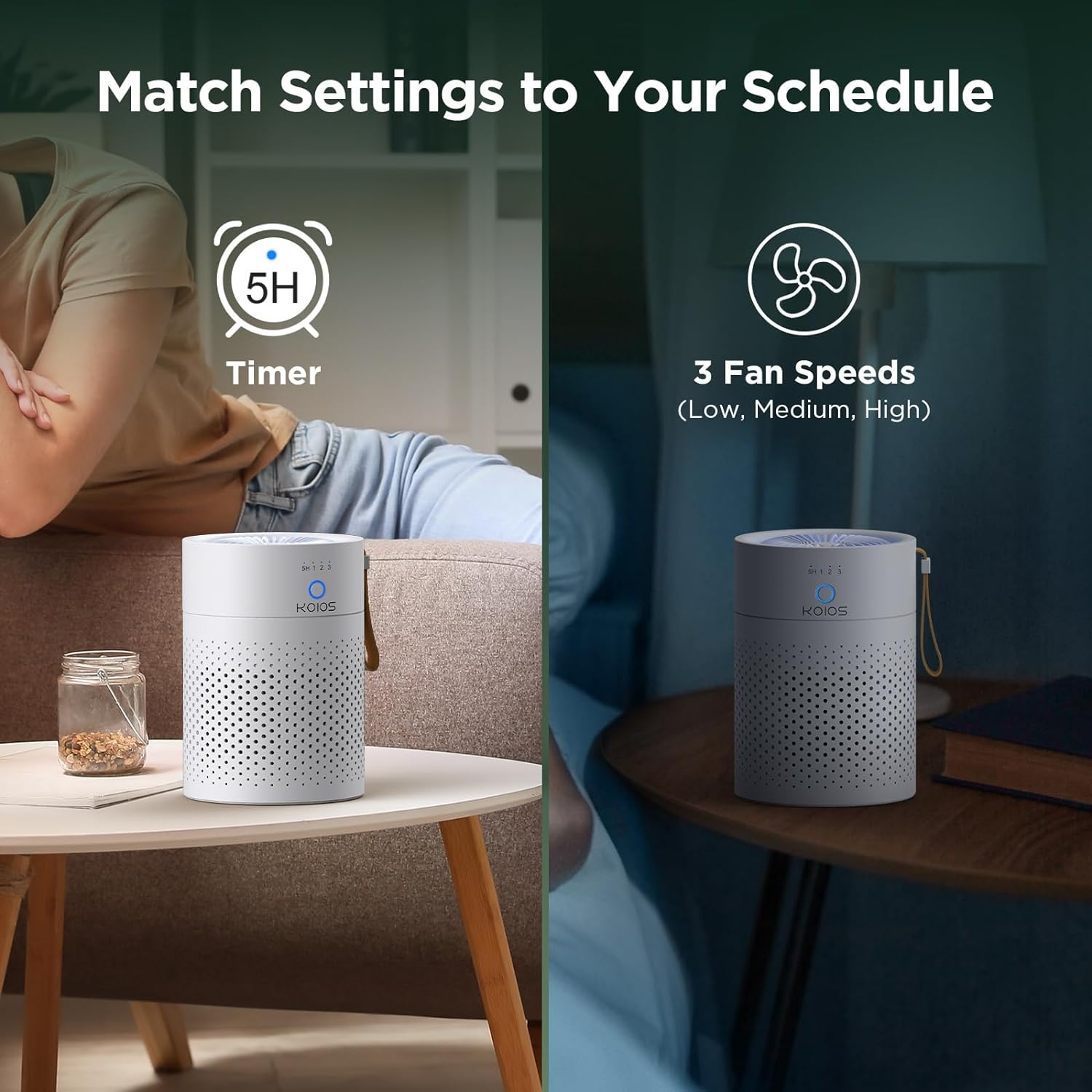 Air Purifiers for Home Bedroom H13 True HEPA Air Filter, Quiet Air Cleaner,Portable Small Air Purifier for Office, Living Room