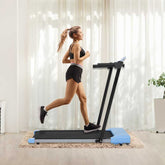 Foldable treadmill with no installation required