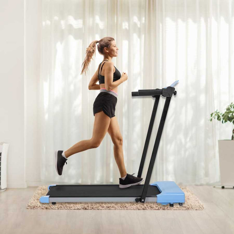 Foldable treadmill with no installation required