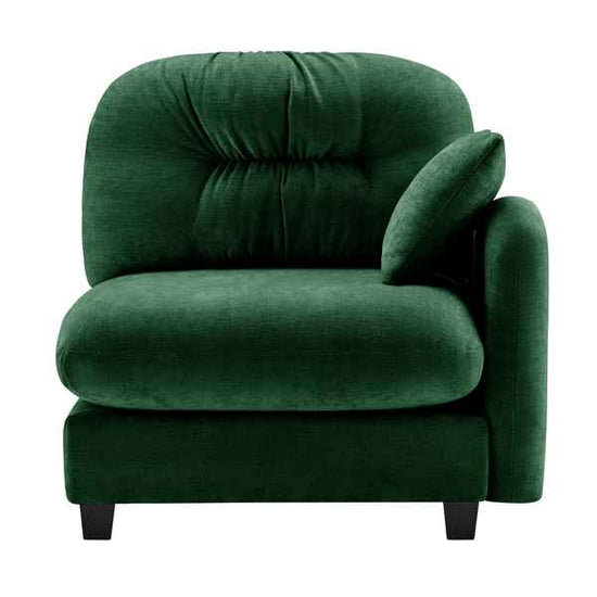 Modular Sectional Sofa with Pillow in Green