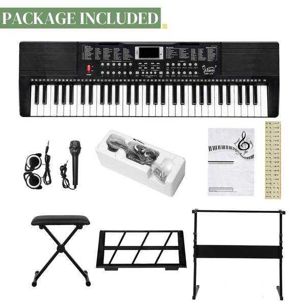 61 Key Keyboard Piano with Stand by MLNshops