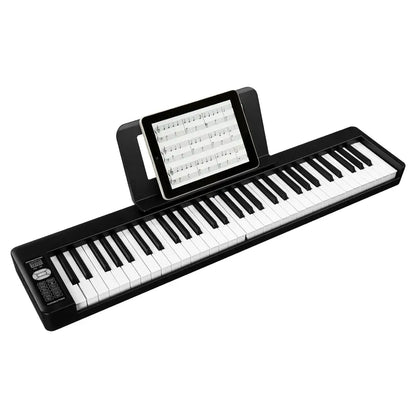 61 Key Semi-weighted Konix Keyboard Foldable Electric Digital Piano Support USB/MIDI with Bluetooth， Built-in Double Speakers MLNshops]