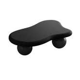 Minimalist Black Cloud Coffee Table with organic shape and ball legs, 40 Inch, perfect for contemporary accent table styling.