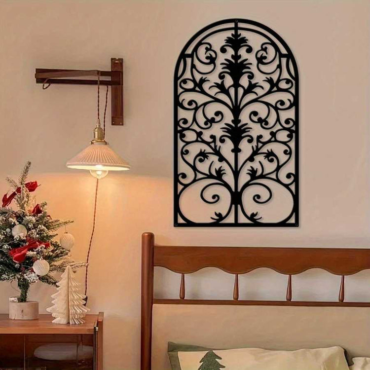 Versatile Gothic arch wall art with antique frame for home and garden decor
