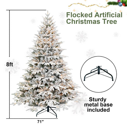 4ft Flocked Pre-Lit Christmas Tree with 150 Lights