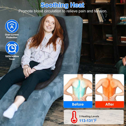 Full Body Massage Chair Pad for Home, Office & Car