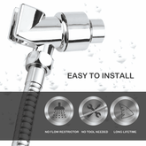Chrome shower head with text &