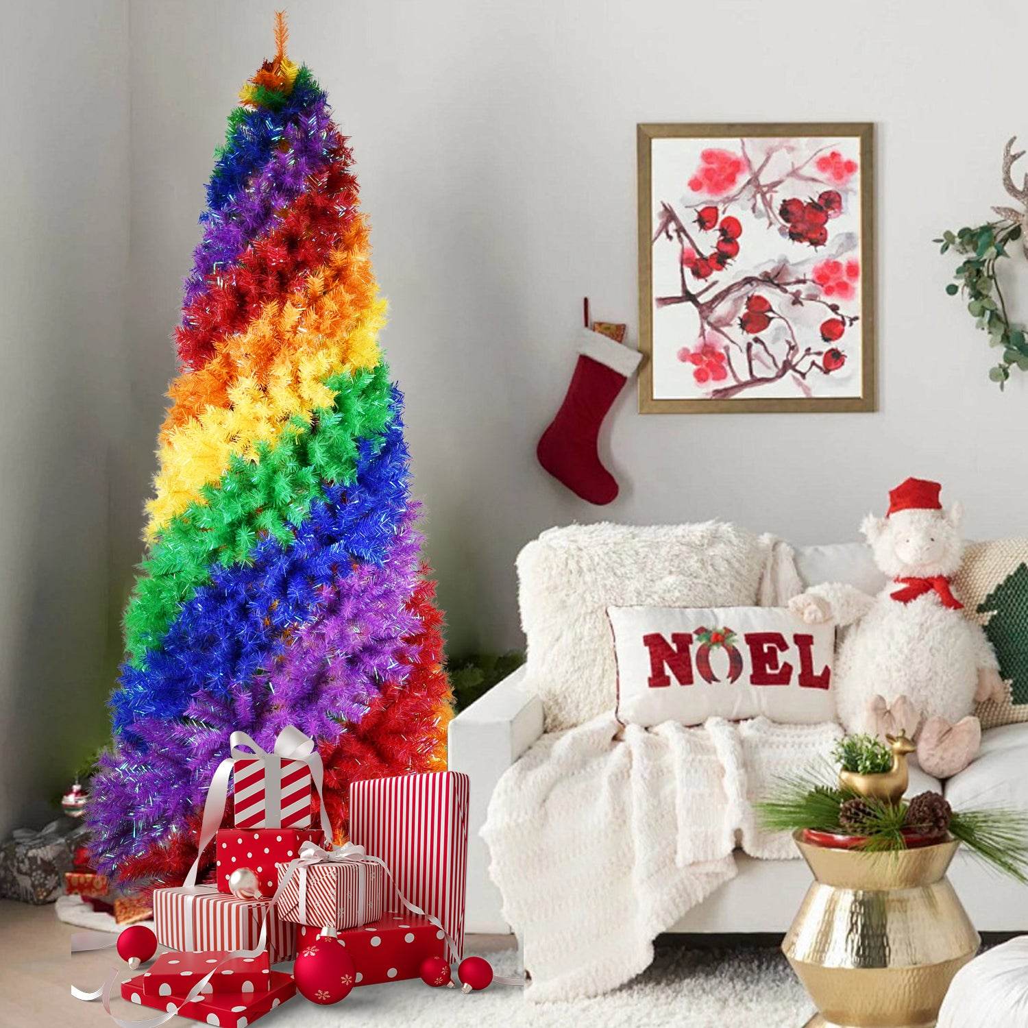 MLNshops Rainbow Spiral Christmas Tree - Vibrant Holiday Default
