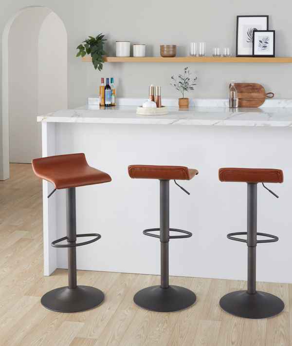 Antique Metal Barstools Set of 2 