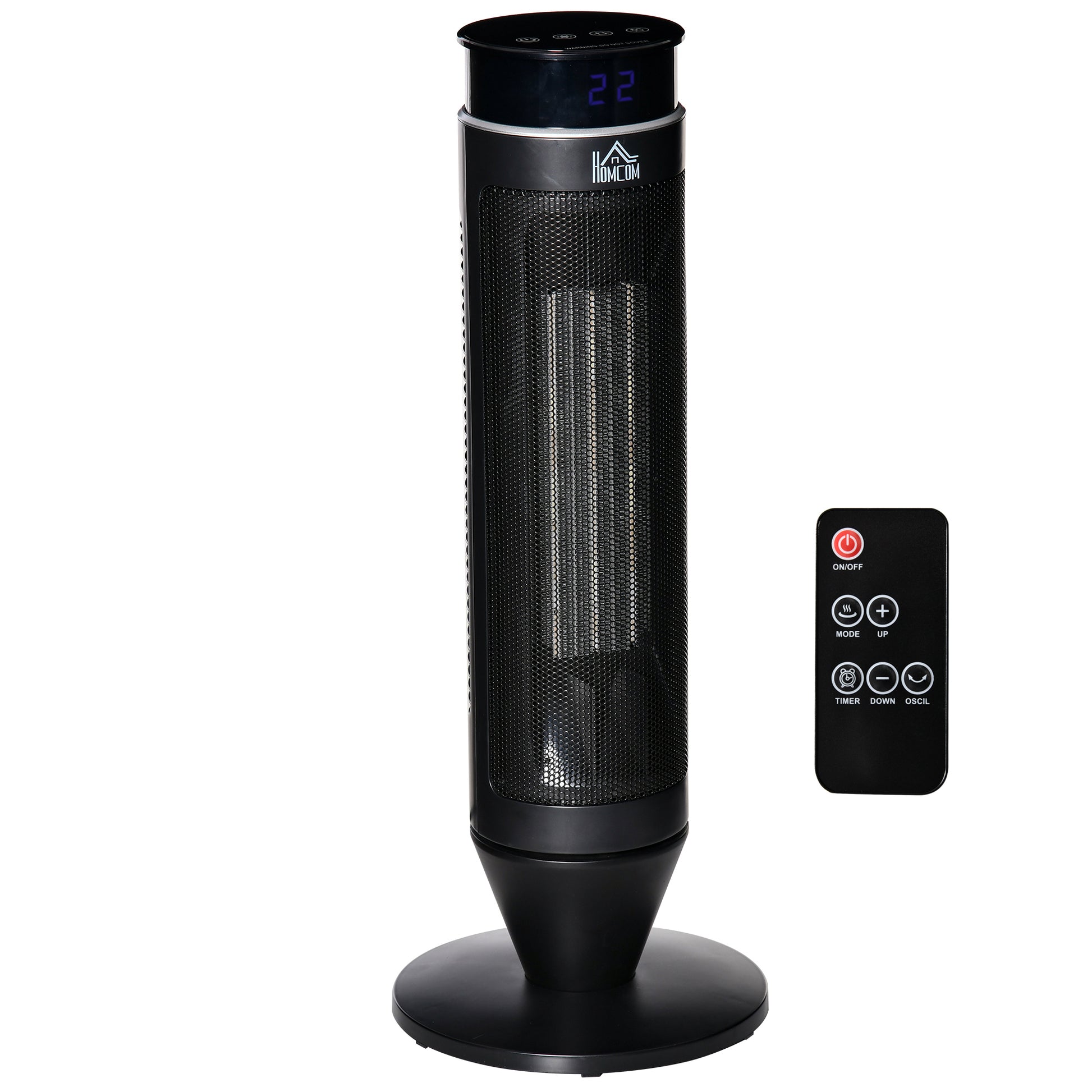 2-In-1 Tower Heater, Indoor Electric Space Heater with Oscillation, Remote Control, 8H Timer, Three Heating Modes(High, Low, Fan), 750W/1500W MLNshops]