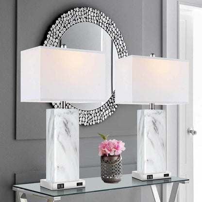 Modern Touch Control Table Lamps Set with USB Port
