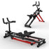 Gym machine with red and black frame on a white background