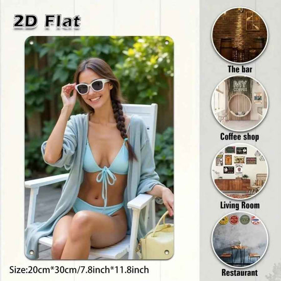 Bikini Art Print Wall Decor for Home and Cafe