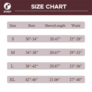 Size chart for clothing with measurements in inches, branded 'IFAST'.