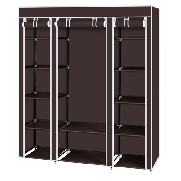 69" Portable Clothes Closet Wardrobe Storage Organizer