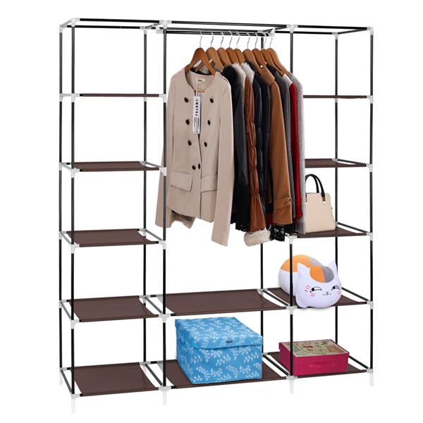 69" Portable Clothes Closet Wardrobe Storage Organizer