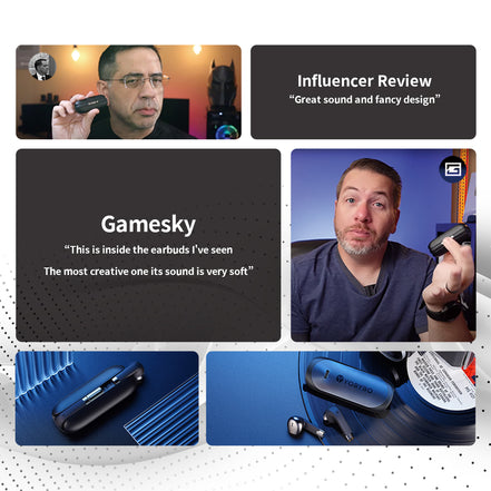 X-BOAT+ Wireless Earbuds 35H Playback BT5.3 ENC Noise Cancelling 13mm Driver IF Award Metal Case Black