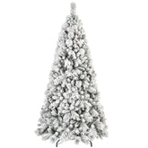 4 ft flocked Christmas tree with 350 tips on a white background