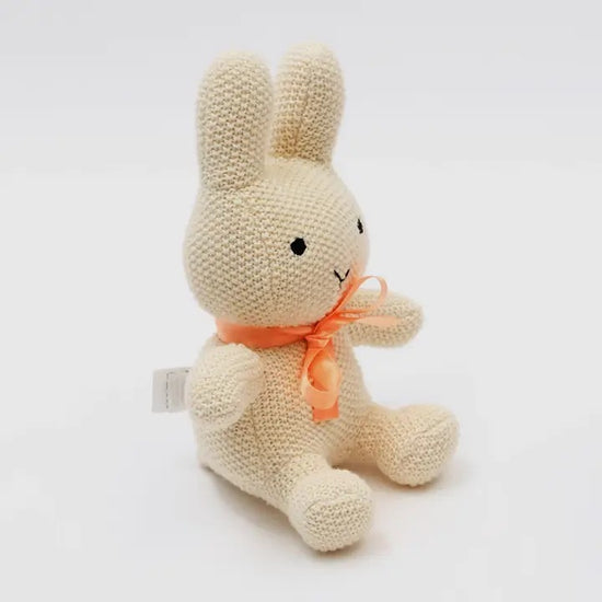 100% Hecho a mano de algodón, juguete de peluche de conejito de punto suave/juguetes blandos