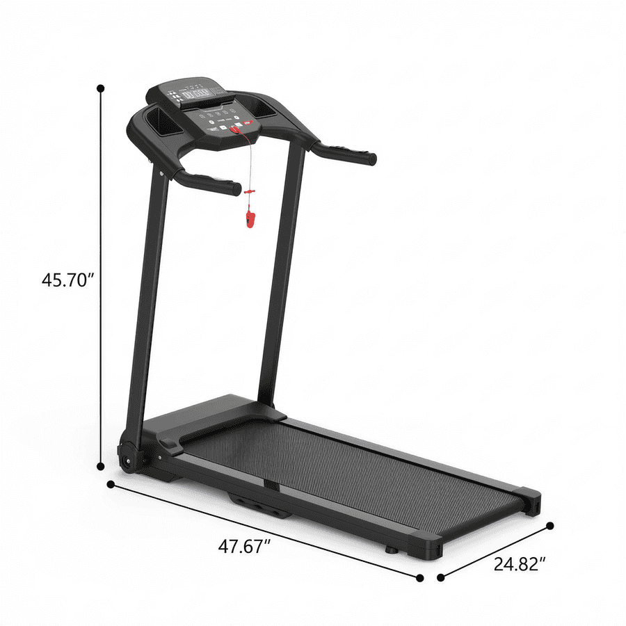 Woman running on treadmill in home gym