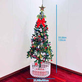 5 ft Christmas tree with ornaments size diagram