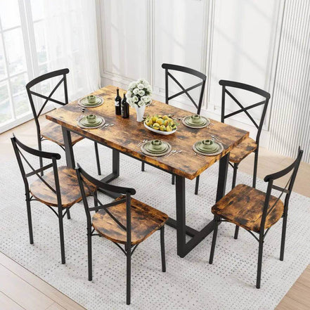 MLNshops 7-Piece Dining Set for Stylish Kitchens