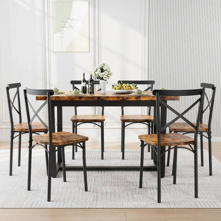 MLNshops 7-Piece Dining Set for Stylish Kitchens