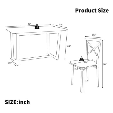 MLNshops 7-Piece Dining Set for Stylish Kitchens