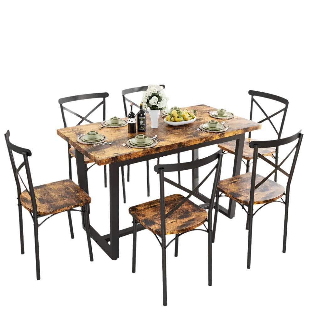 MLNshops 7-Piece Dining Set for Stylish Kitchens