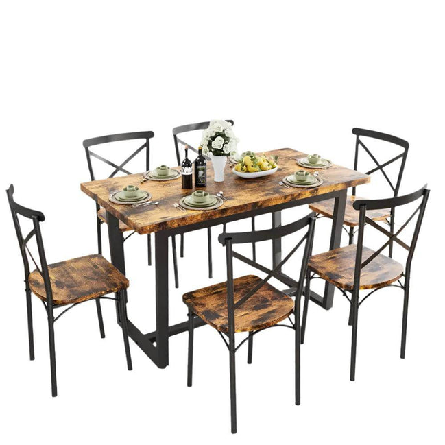 MLNshops 7-Piece Dining Set for Stylish Kitchens
