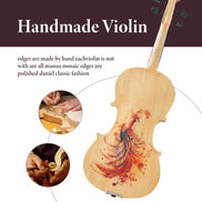 Handmade violin with detailed craftsmanship and artistic finish
