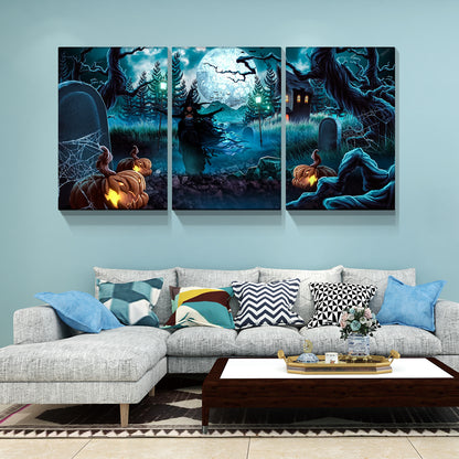 3 pcs Halloween Wall Decor Wall Art with Lights Halloween Decorations with Spooky  Pumpkins for Party Living Room Decorative Wall Art 1218 inch-Thickness 1.5inch MLNshops]