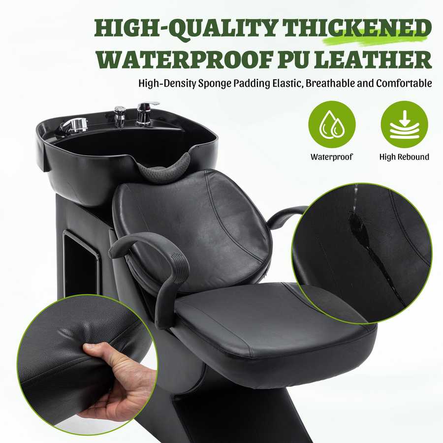 High-quality thick waterproof PU leather salon chair with ergonomic features