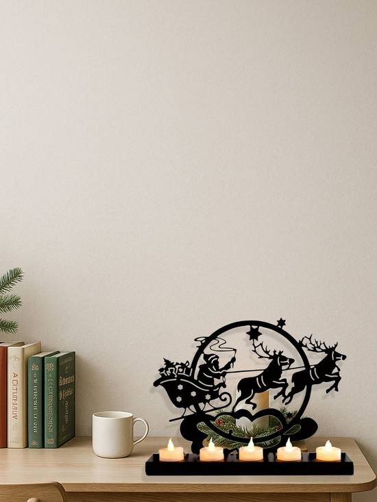 Reindeer Candle Holder for Rustic Christmas Decor