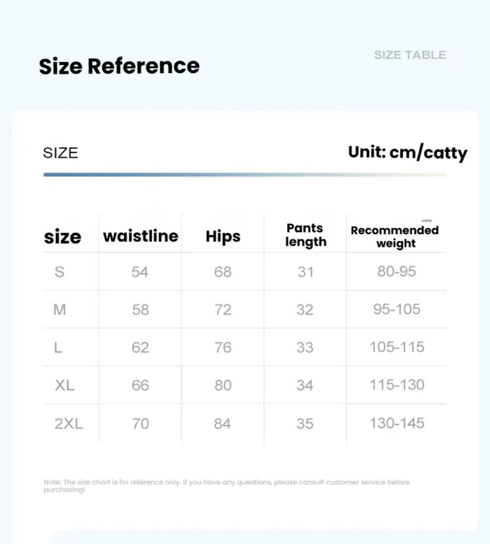 Size chart for Yoga Shorts Tummy Control - High Waist with waistline, hips, pants length, and recommended weight in cm/catty.