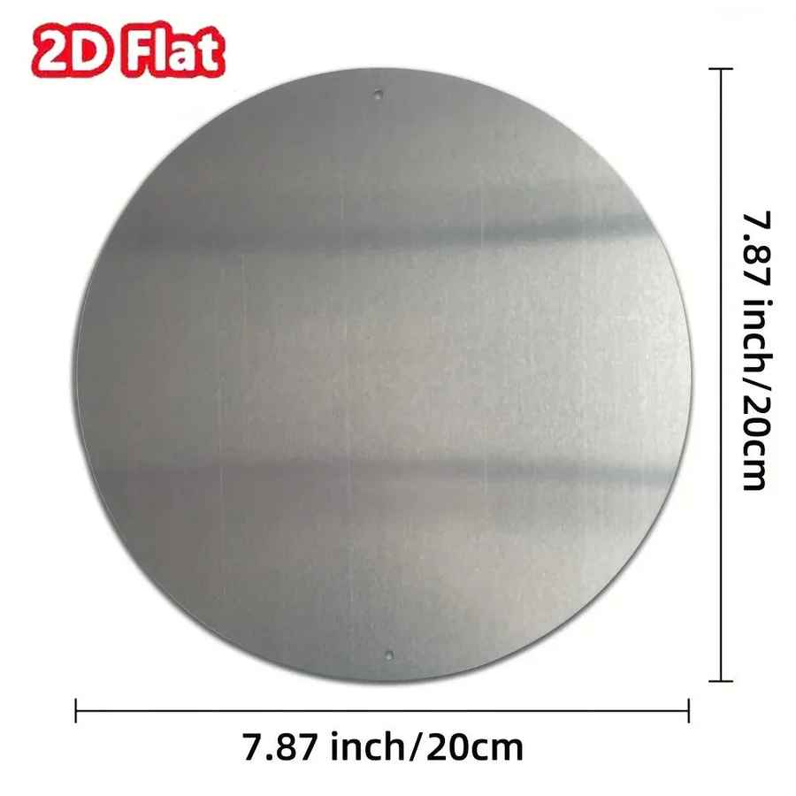 Round metal disc labeled &
