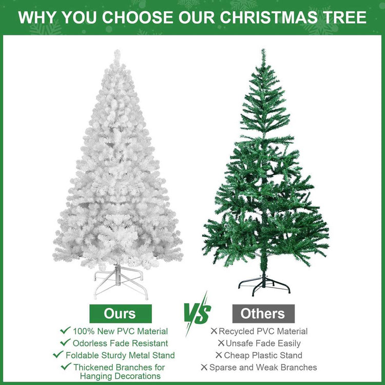 4 ft White Christmas Tree with Memory Wire