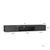 Floating TV Stand Wall Mounted with 16 Color LEDs,63&
